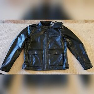 Harley-Davidson Brand New Black Leather Bomber Jacket